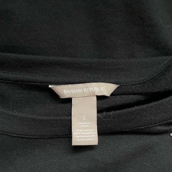 Banana Republic Sofia Bead Front Black Pullover Sweater Small Women’s - Picture 8 of 9